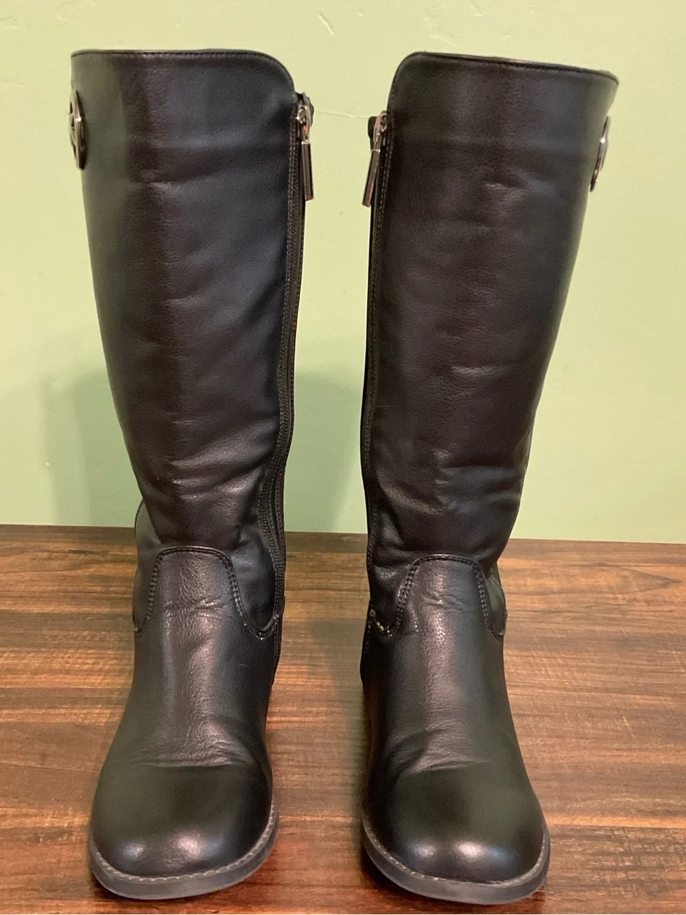 Michael Kors Emma Azeala Girls Riding Boots Black size 1